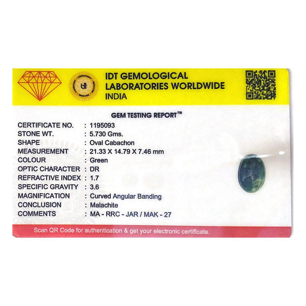 Malachite (Kidney Stone) - 28.65 Carat