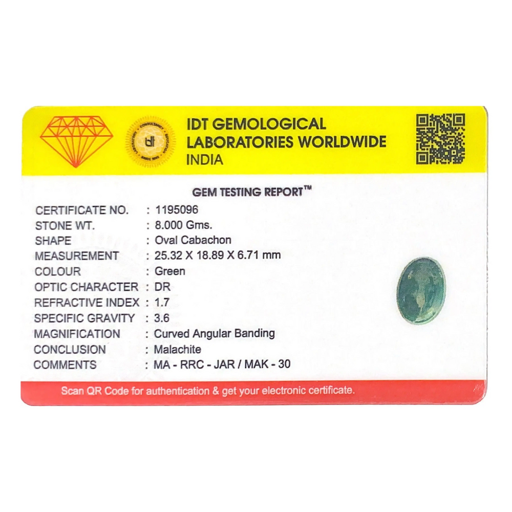 Malachite (Kidney Stone) - 40 Carat