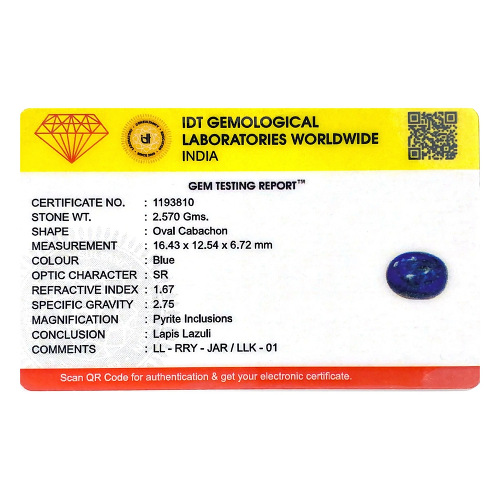 Lapis Lazuli - 12.85 Carat