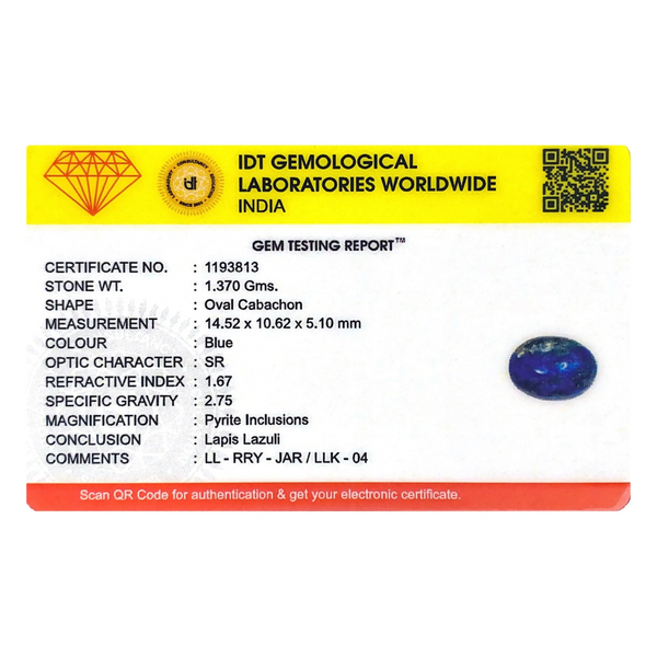 Lapis Lazuli - 6.85 Carat