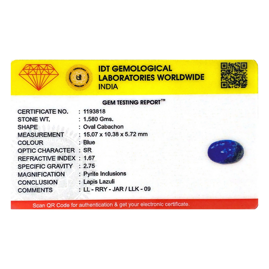 Lapis Lazuli - 7.9 Carat