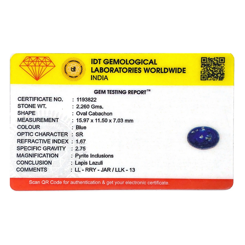 Lapis Lazuli - 11.3 Carat