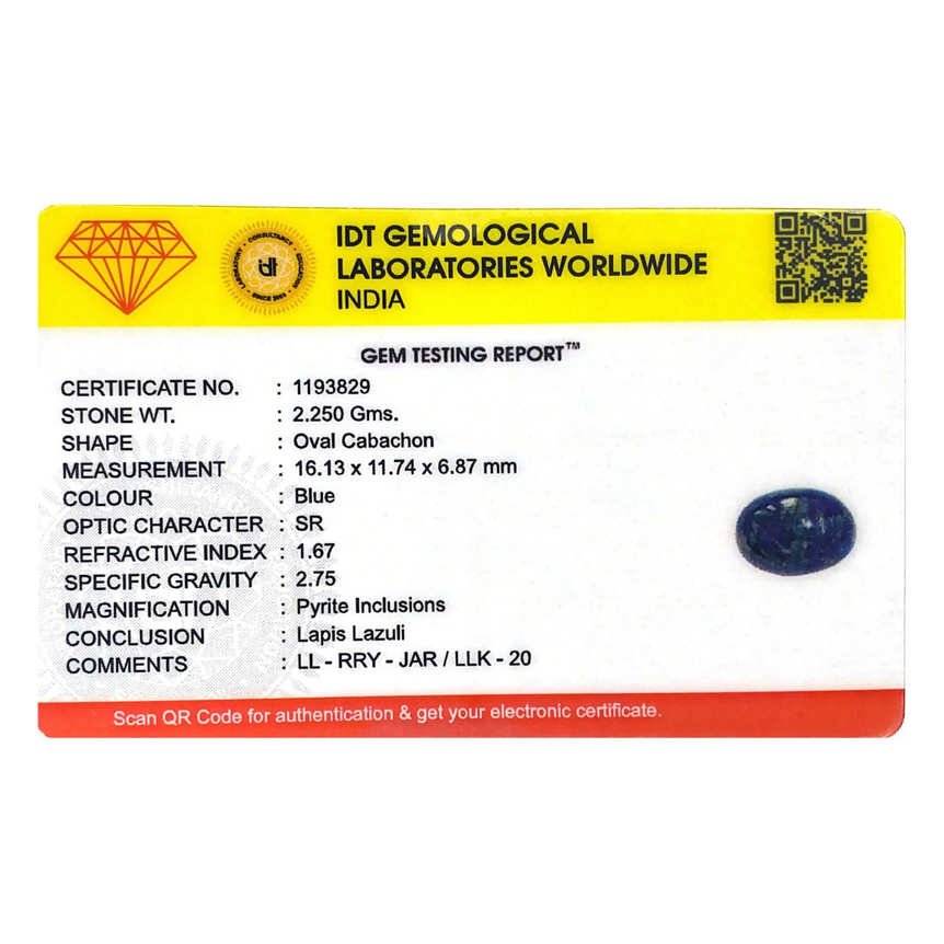 Lapis Lazuli - 11.25 Carat