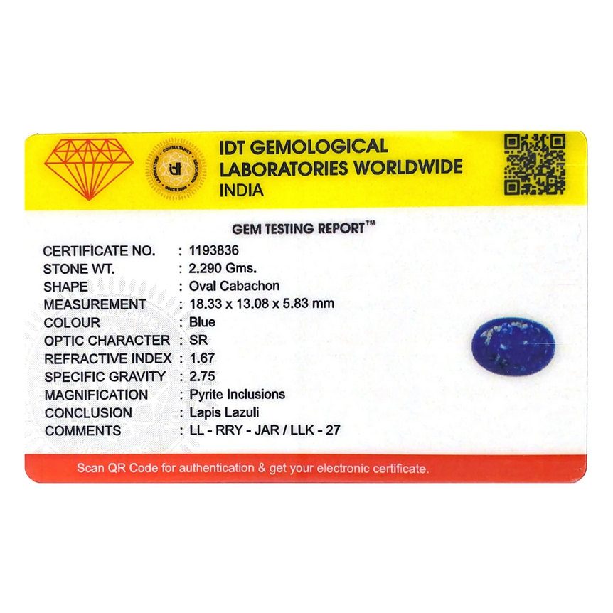 Lapis Lazuli - 11.45 Carat
