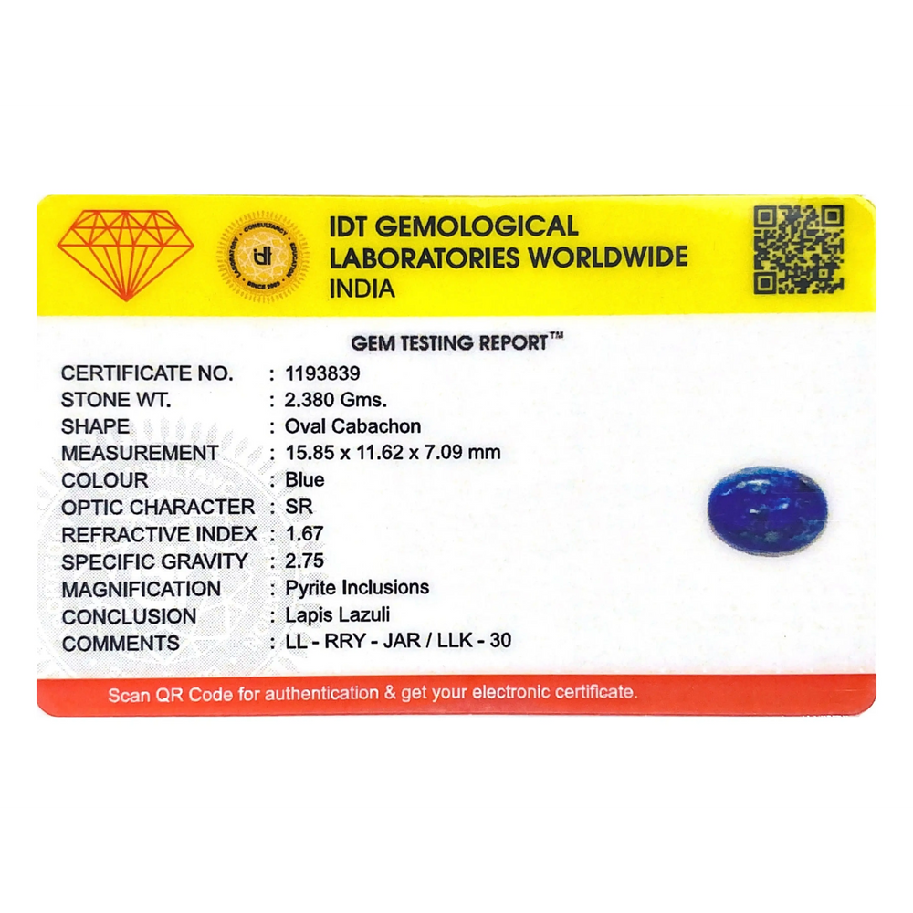 Lapis Lazuli - 11.9 Carat