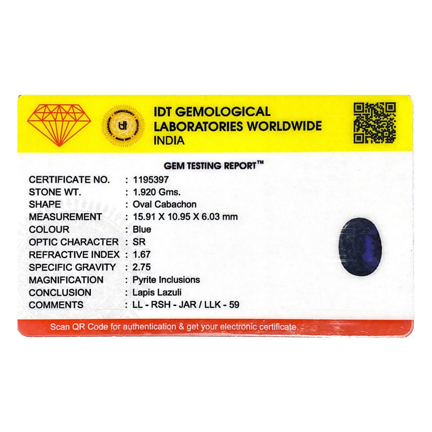 Lapis Lazuli - 9.6 Carat