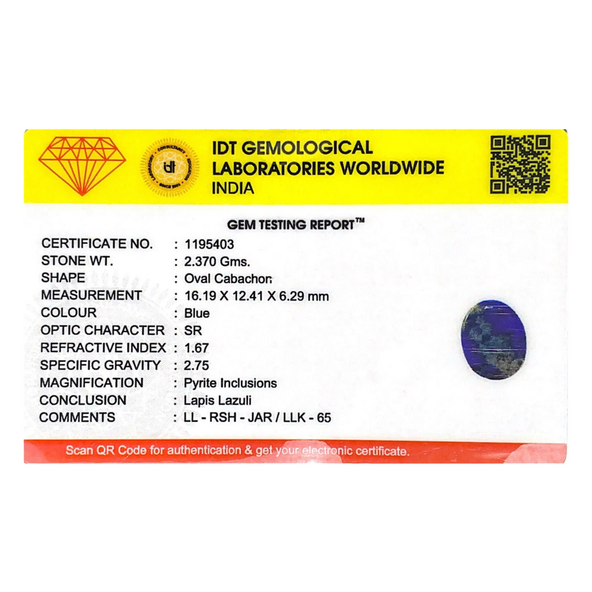 Lapis Lazuli - 11.85 Carat