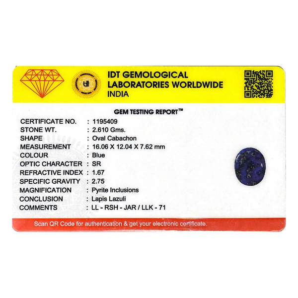 Lapis Lazuli - 13.05 Carat