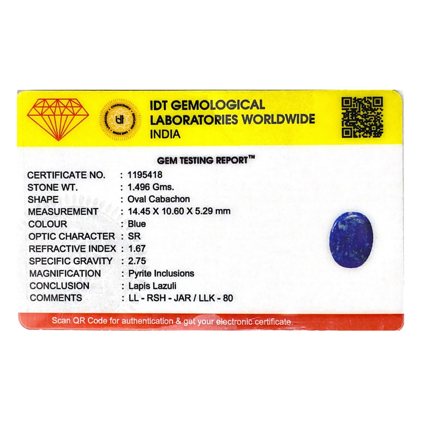 Lapis Lazuli - 7.48 Carat