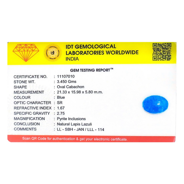 Lapis Lazuli - 17.25 Carat