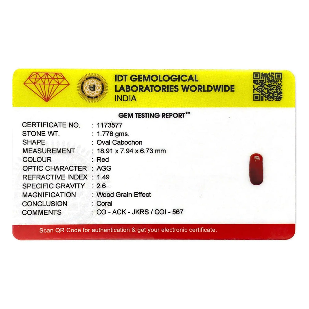 Red Coral - 8.89 Carat - Pramogh