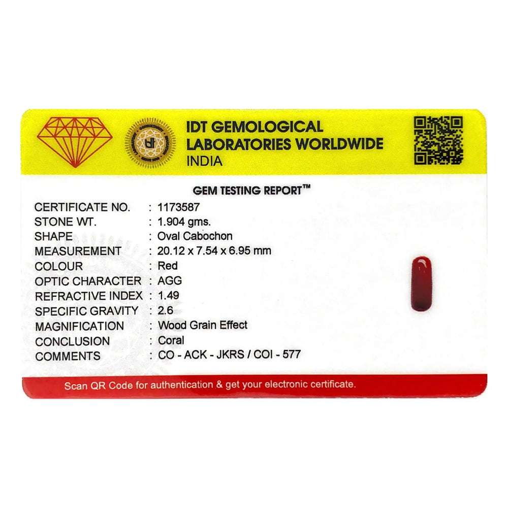 Red Coral - 9.52 Carat - Pramogh