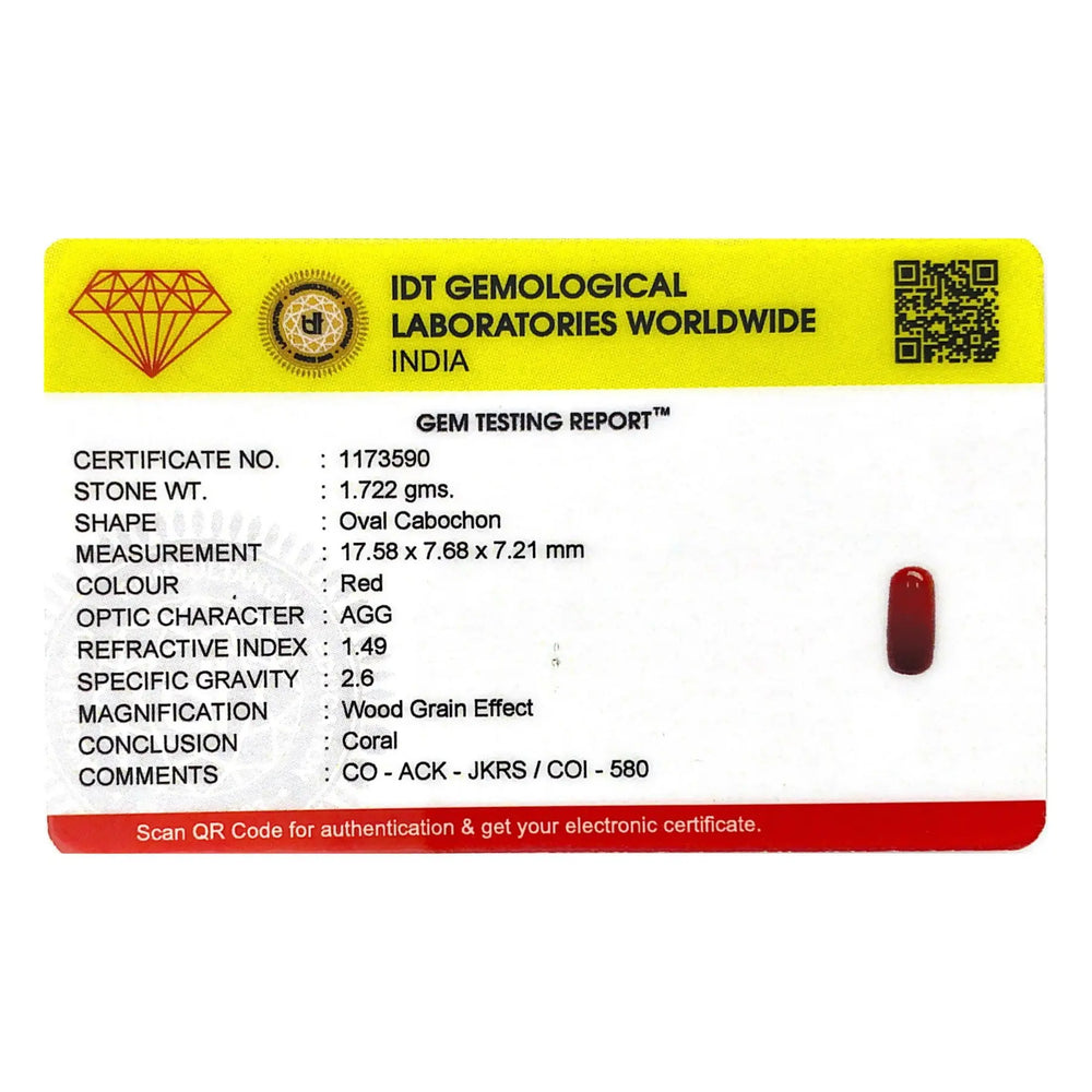 Red Coral - 8.61 Carat - Pramogh