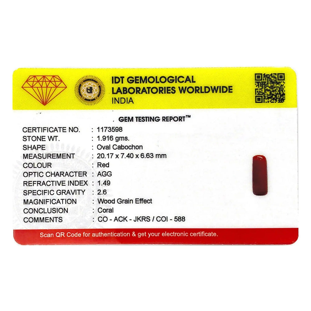 Red Coral - 9.58 Carat - Pramogh