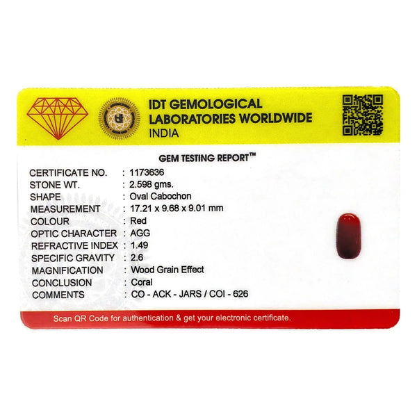 Red Coral - 12.99 Carat - Pramogh
