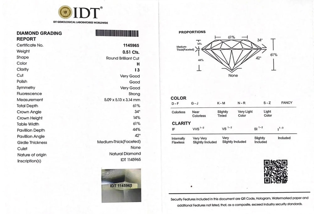 Diamond - 0.51 Carat
