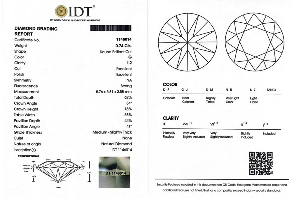 Diamond - 0.74 Carat