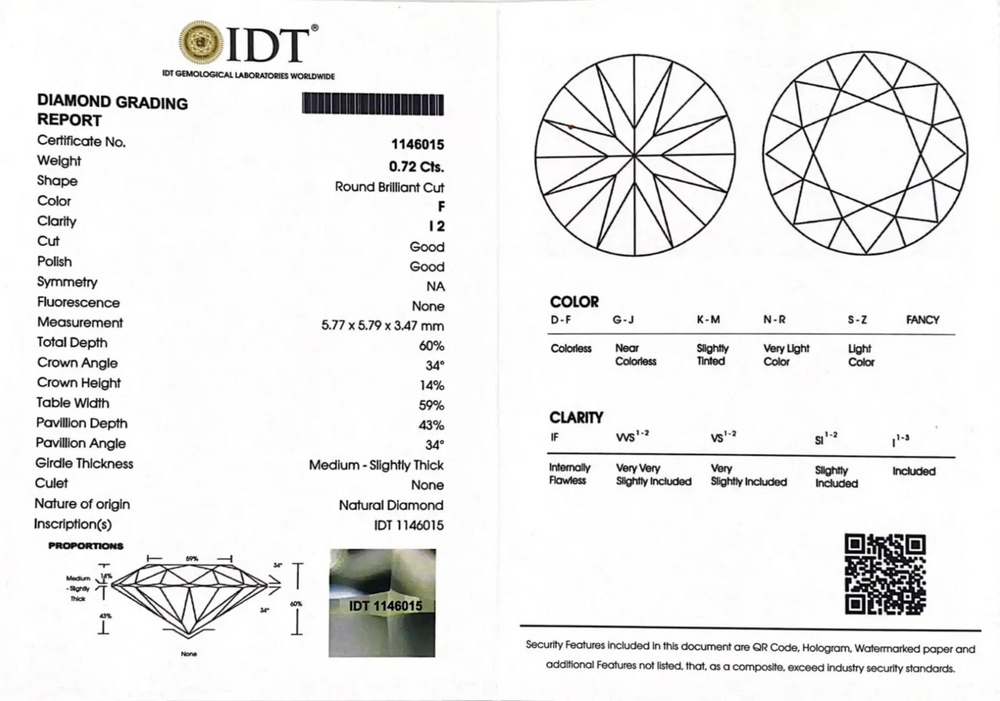 Diamond - 0.72 Carat