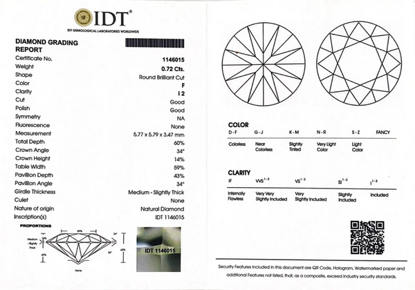Diamond - 0.72 Carat