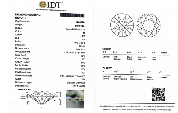 Diamond - 0.92 Carat