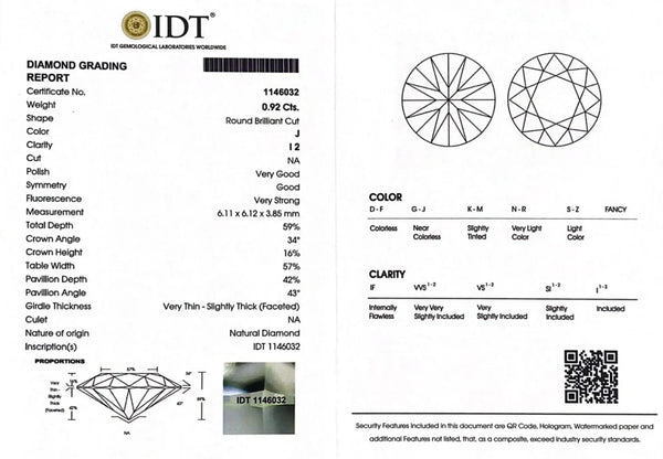 Diamond - 0.92 Carat