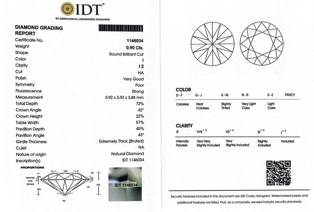 Diamond - 0.9 Carat