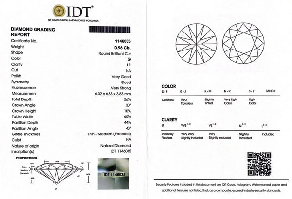 Diamond - 0.96 Carat