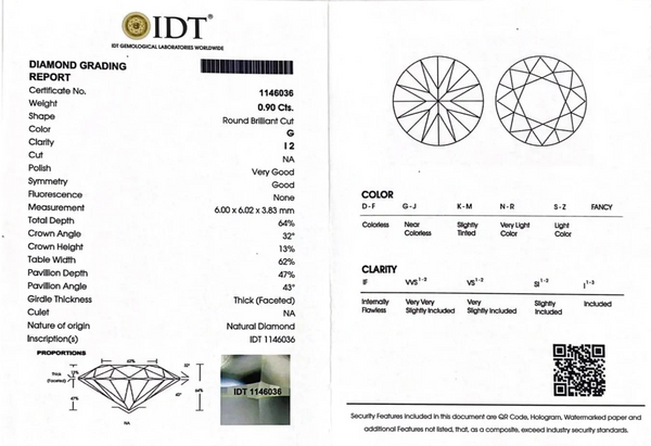 Diamond - 0.9 Carat