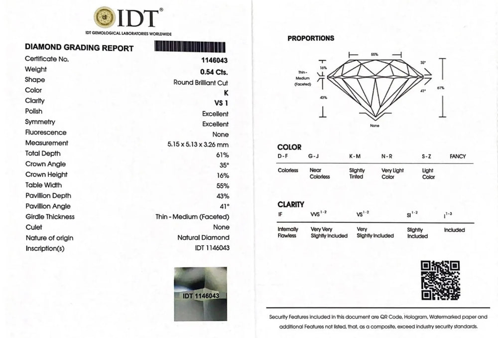 Diamond - 0.54 Carat