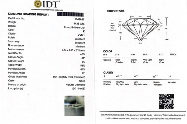 Diamond - 0.33 Carat