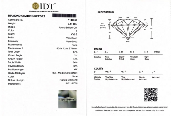 Diamond - 0.31 Carat
