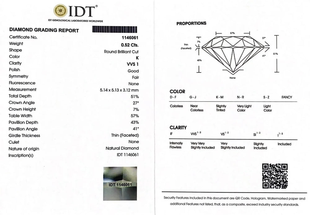 Diamond - 0.52 Carat