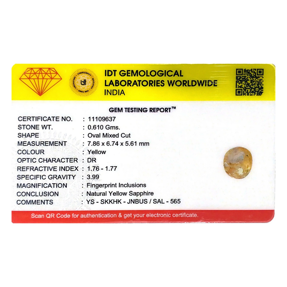 Yellow Sapphire - 3.05 Carat