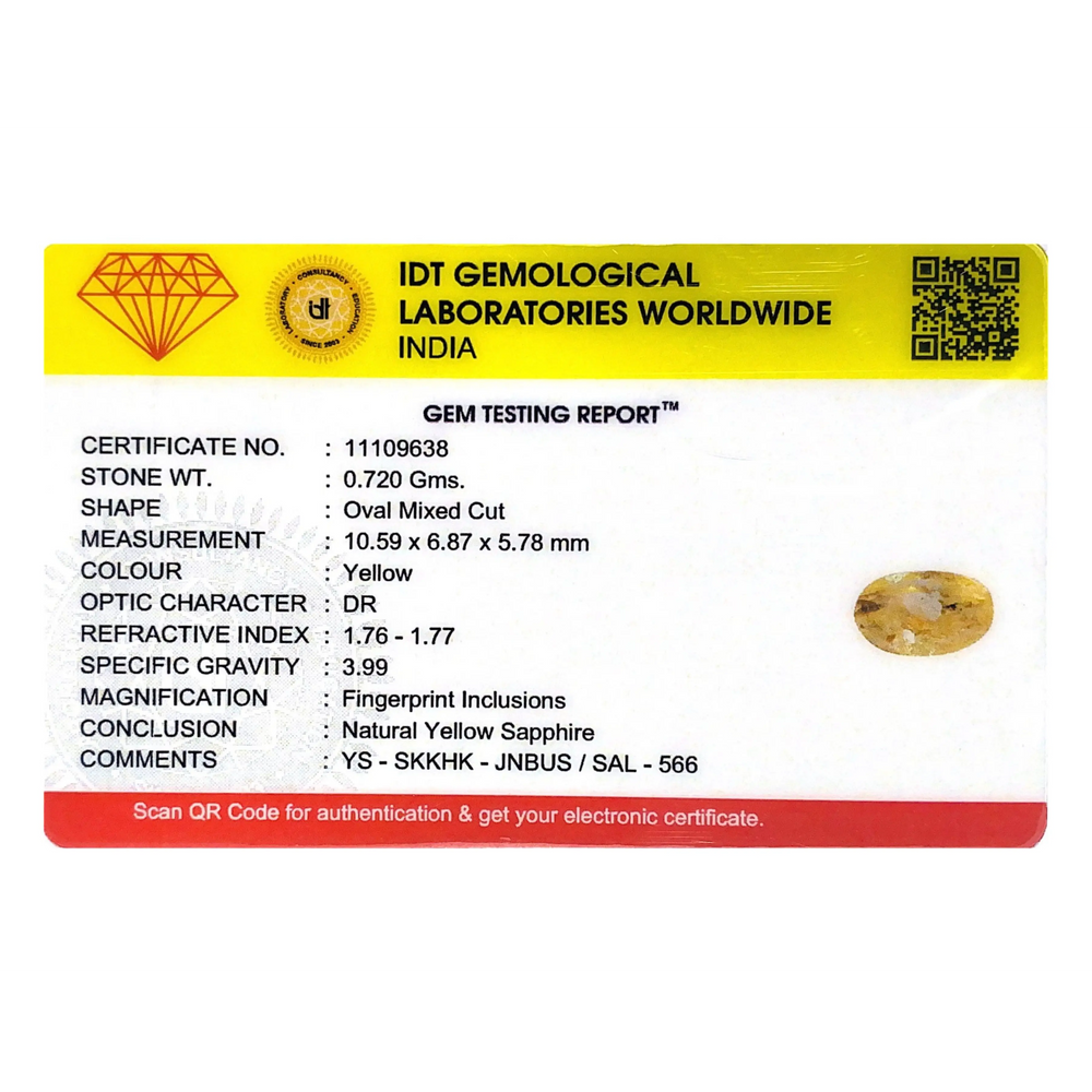 Yellow Sapphire - 3.6 Carat