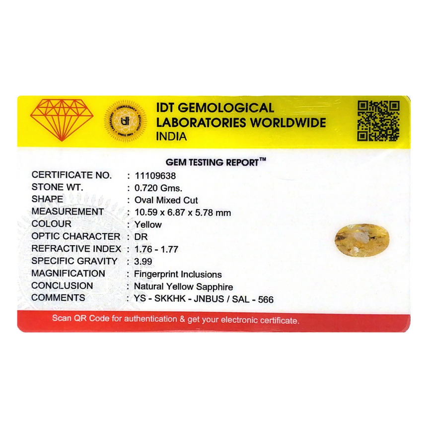 Yellow Sapphire - 3.6 Carat