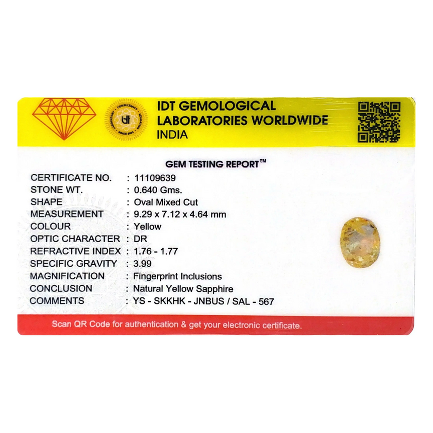 Yellow Sapphire - 3.2 Carat