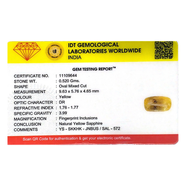 Yellow Sapphire - 2.6 Carat