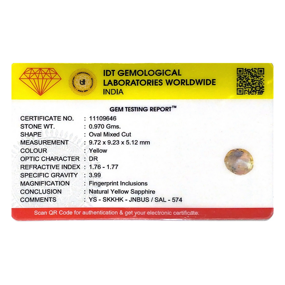 Yellow Sapphire - 4.85 Carat