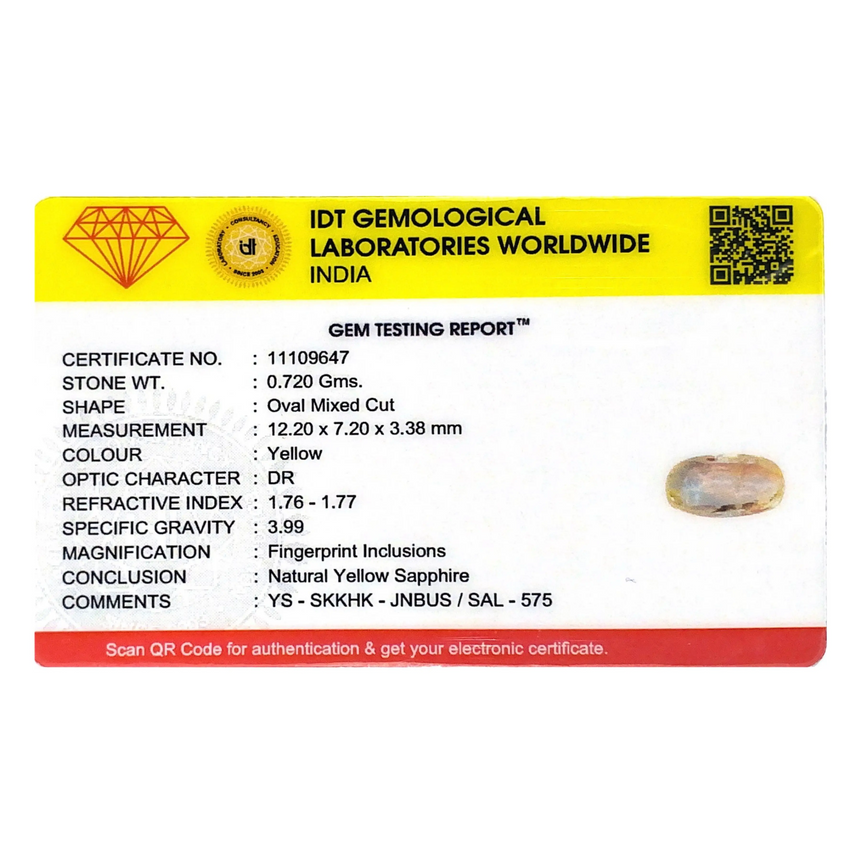 Yellow Sapphire - 3.6 Carat