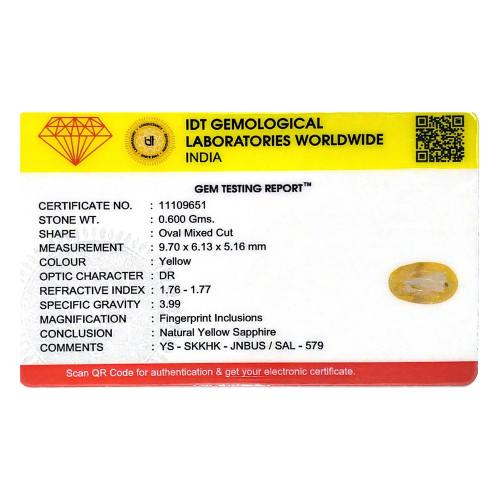 Yellow Sapphire - 3 Carat