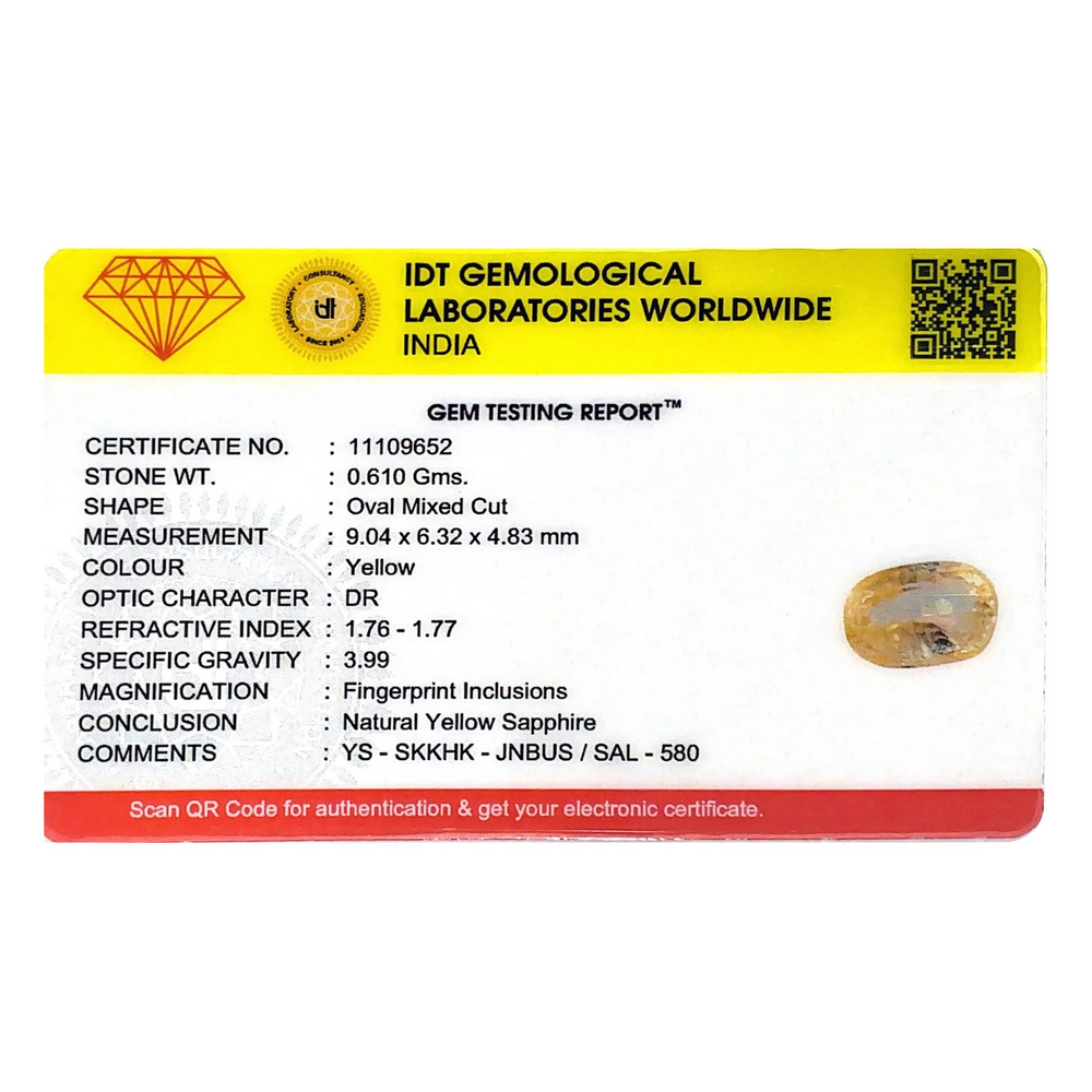 Yellow Sapphire - 3.05 Carat