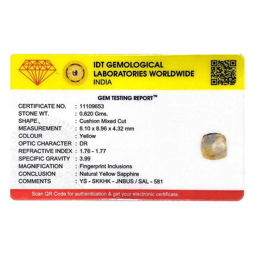 Yellow Sapphire - 3.1 Carat