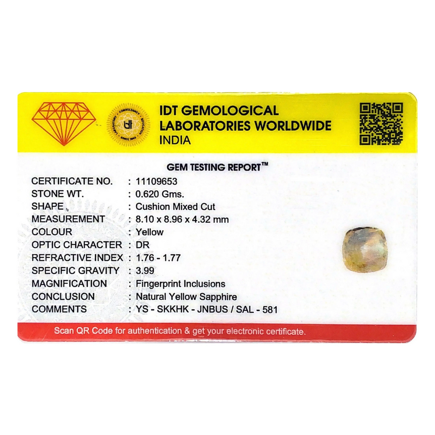 Yellow Sapphire - 3.1 Carat