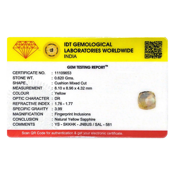 Yellow Sapphire - 3.1 Carat