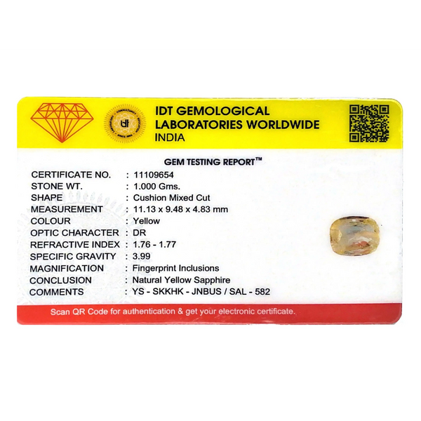 Yellow Sapphire - 5 Carat