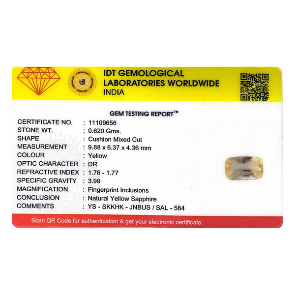 Yellow Sapphire - 3.1 Carat