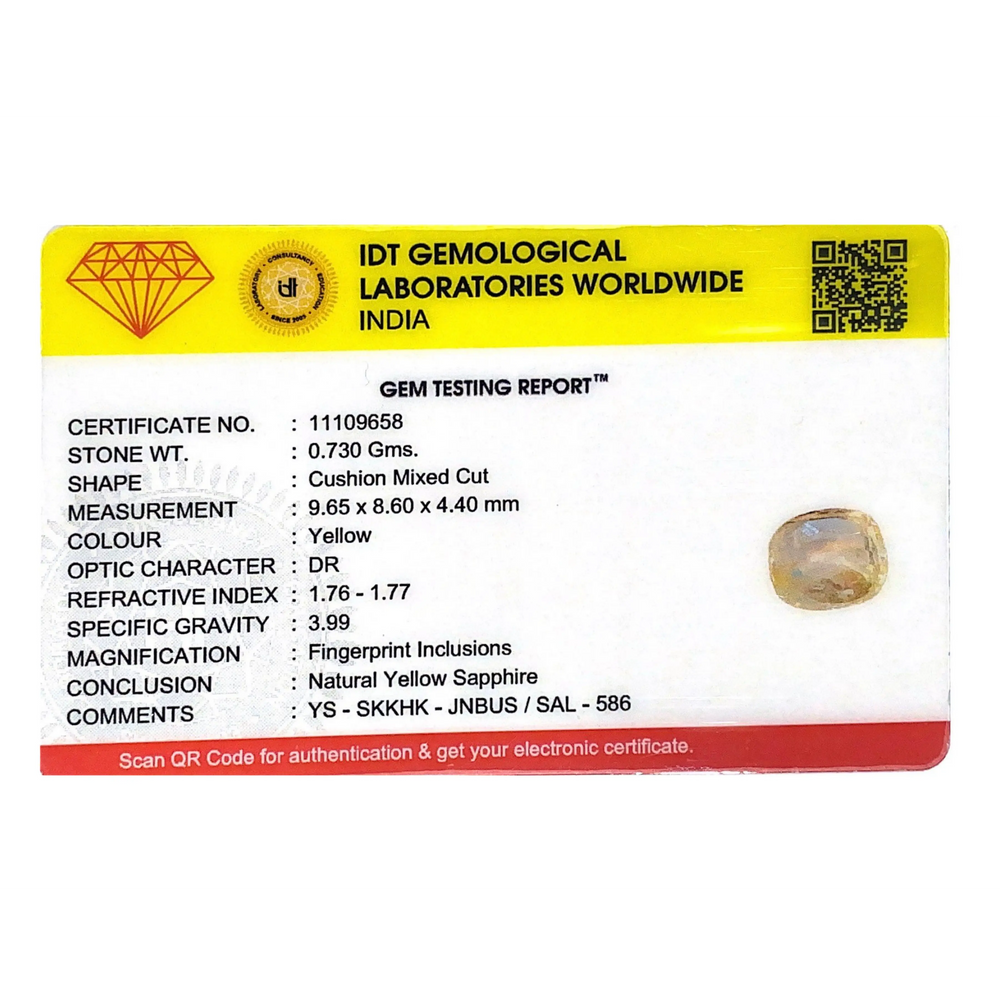 Yellow Sapphire - 3.65 Carat
