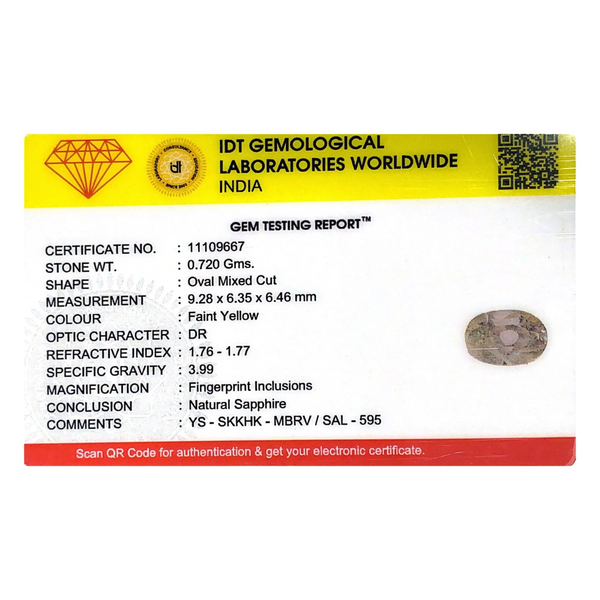 Yellow Sapphire - 3.6 Carat