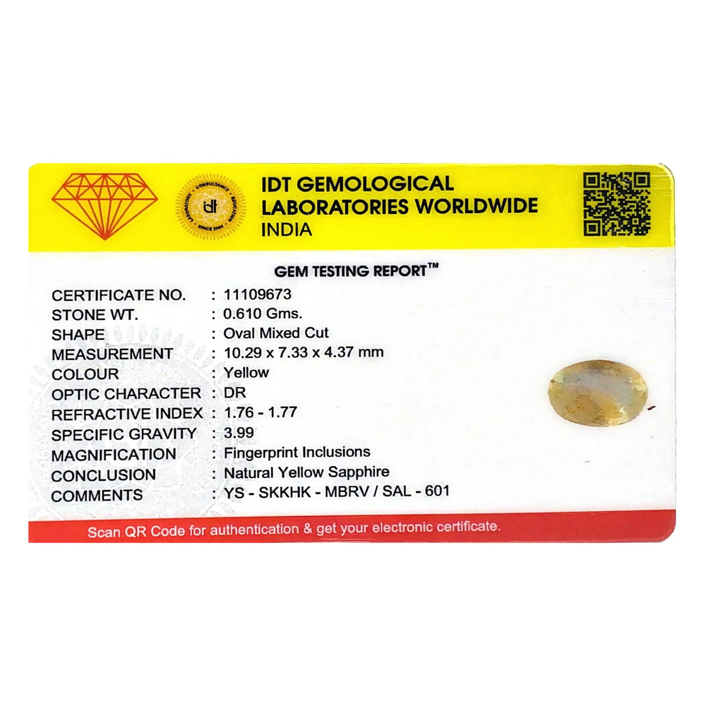 Yellow Sapphire - 3.05 Carat