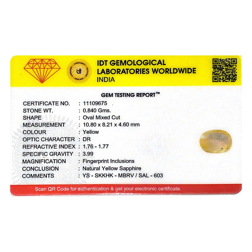 Yellow Sapphire - 4.2 Carat